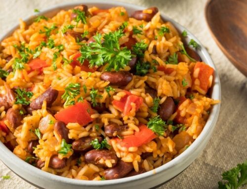 Vegan rice recipe for cooking rice with tofu and vegetable rice